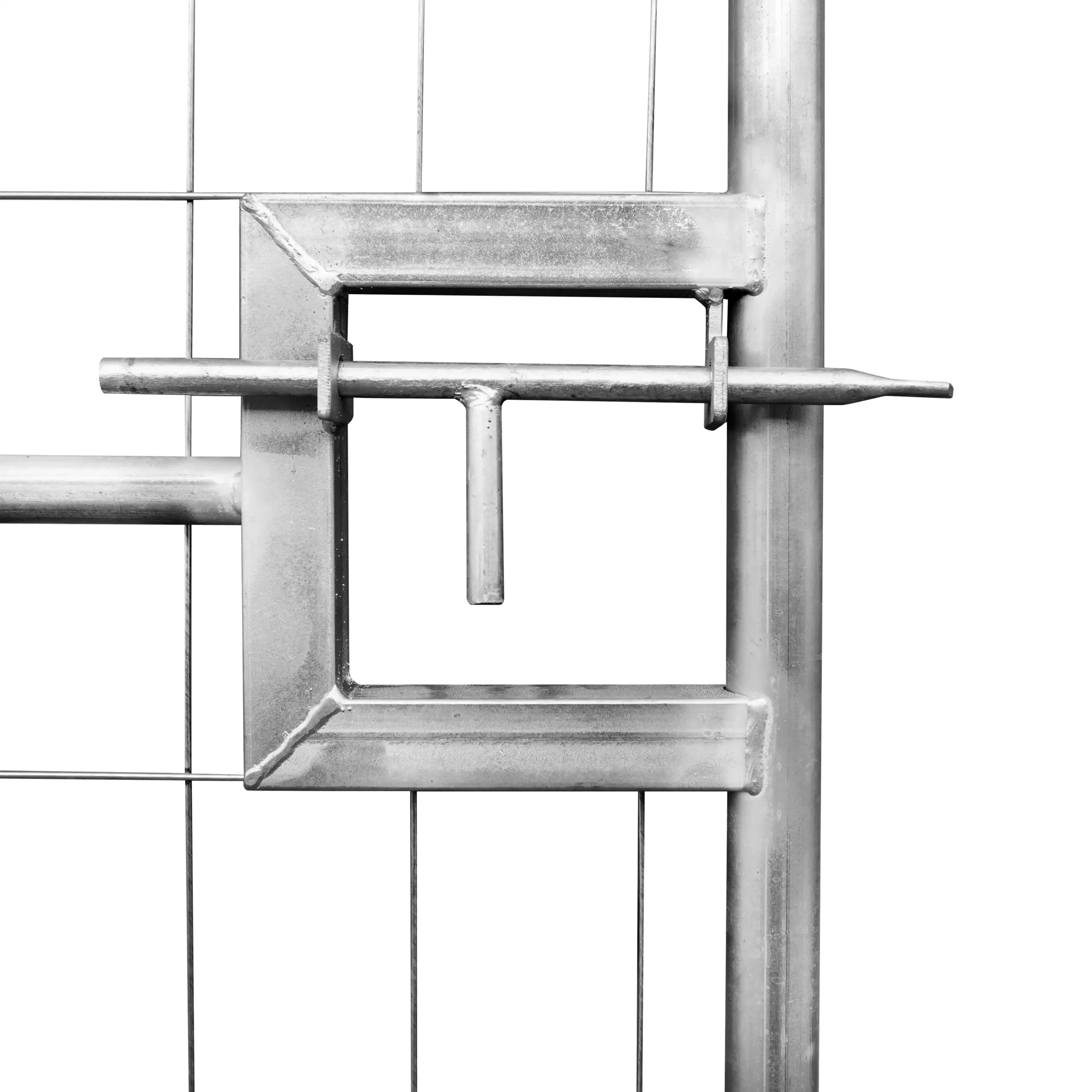 Mesh pedestrian gate with bolt and wheel 118 × 200 cm - Image 2